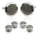 Silver Diamond Dust Tuxedo Cufflinks and Studs