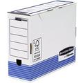 Bankers Box System A4 Archivschachtel, 100 mm mit Fastfold Inhalt, 10 Stück, blau/weiß