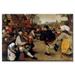 Buyenlarge Dance of the Peasants Detail by Pieter Bruegel the Elder Painting Print on Wrapped Canvas in Black/Brown/Red | Wayfair 61958-LC1624