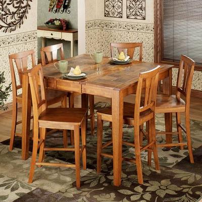 West Albany 7 pc Dining Set Natural Cherry Set of Seven, Set of Seven, Natural Cherry