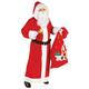 Widmann - Kostüm Luxus Weihnachtsmann, Set aus Mantel mit Kapuze und Gürtel, Verkleidung für Herren, Weihnachten, Nikolaus, Heilig Abend, Karneval