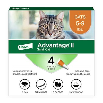 Advantage II Vet-Recommended Flea Treatment & Prevention for Small Cats, Count of 4