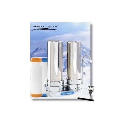 Crystal Quest Double 7 Stage Stainless Steel Countertop Fluoride Water Filter