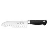 Mercer Cutlery Genesis Forged 7" Santoku Knife w/ Granton Edge High Carbon Stainless Steel in Black/Gray | Wayfair M20707