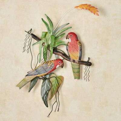 Rosellas Pair Metal Wall Sculpture