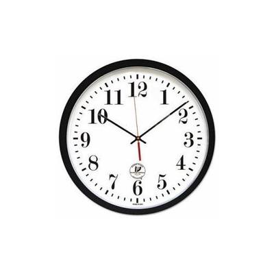 Chicago Lighthouse Atomic Slimline Contemporary Clock, 16-1/2in, Black (ILC67403302)