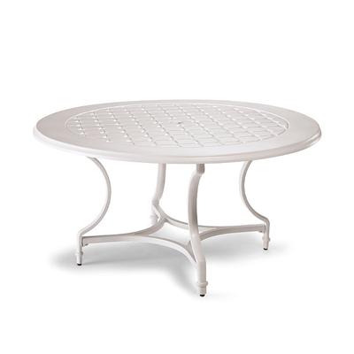 Grayson 60" Round Dining Table in White Aluminum - Frontgate