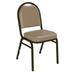 Set of 2 Stacking Chairs - Beige Vinyl