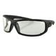 Bobster Axl Wrap Sunglasses Black Frame/Clear Anti Fog Lens