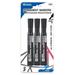 BAZIC Permanent Marker Chisel Tip Black Color Markers (3/Pack) 1-Pack