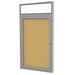 Ghent 1 Door Enclosed Natural Cork Bulletin Board, 24" x 48" Cork/Metal in Gray/White | 36 H x 2.25 D in | Wayfair PAK4