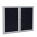 Ghent 2 Door Enclosed Recycled Rubber Bulletin Board Vinyl/Metal in White | 48 H x 2.25 D in | Wayfair PA24860TR-CF