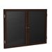 Ghent Enclosed Cabinet Letter Board 24" x 36" Felt/Metal in White/Brown | 36 H x 48 W x 2.25 D in | Wayfair PN23648B-BK