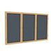 Ghent 3 Door Enclosed Fabric Bulletin Boards w/ Wood Frame Wood/Fabric in Brown | 48 H x 2.25 D in | Wayfair PW34872F-91