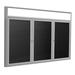 Ghent Enclosed Cabinet Letter Board Vinyl/Metal in Gray | 48 H x 2.25 D in | Wayfair PABLX9-BK