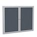 Ghent 2 Door Enclosed Bulletin Board Metal/Fabric in Gray/White | 36 H x 2.25 D in | Wayfair PA23648F-91