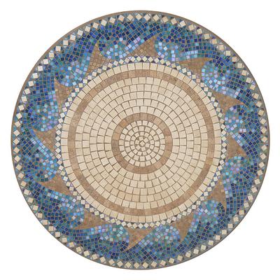 KNF Caribbean Sea Mosaic Table Collection - Round Bistro Table, Espresso, 54" dia. - Frontgate