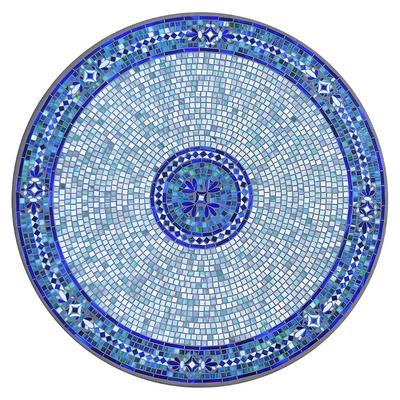 KNF Seafoam Atlas Mosaic Table Collection - Oval Bistro Table, Espresso, 84" x 48" - Frontgate