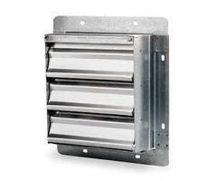 Dayton 36" W Gravity Operated Single Panel Exhaust Shutter (2FTX7) - Mill Finish Aluminum