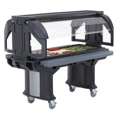 Cambro Low Height 5' Versa Food And Salad Bar With Heavy Duty Casters (VBRLHD5110) - Black