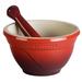 Le Creuset Stoneware Mortar & Pestle Set Stoneware, Ceramic in Red | 4.75 H x 2.5 W x 2.5 D in | Wayfair 71209130060001