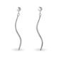 Boucles D'oreilles Pendantes Yaell Argent Blanc