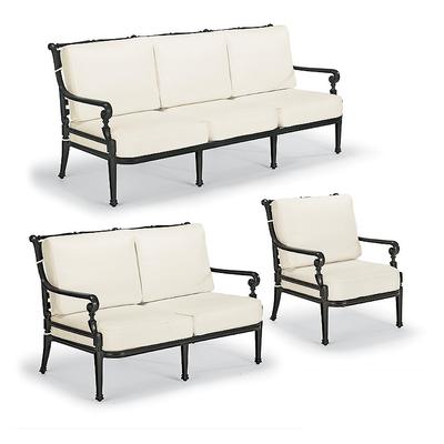 Carlisle Seating Replacement Cushions - Chaise, Standard, Rumor Vanilla with Dupione Sand Piping - Frontgate