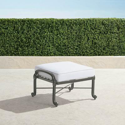 Carlisle Ottoman in Slate Aluminum - Standard, Rain Brick - Frontgate