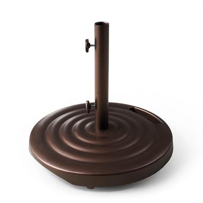 Ribbed Wheeled Base for 7-1/2' to 11' Umbrellas - Round, Bronze, 130 lbs. - Frontgate