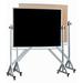 AARCO Reversible Combination Chalkboard Cork/Metal in Blue/Brown | 48 H x 72 W x 0.5 D in | Wayfair ACB4872B