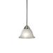 Woodbridge Lighting Marissa 1-Light Single Bell Pendant Glass in Gray | 5.25 H x 7.25 W x 7.25 D in | Wayfair 28026-STN