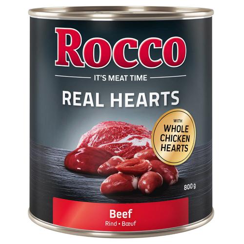 24x800g Real Hearts Rind Rocco Hundefutter nass