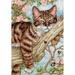 Dimensions Gold Petite Counted Cross Stitch Kit 5 X7 -Napping Kitten (18 Count)