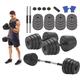 Vivo Deluxe 30kg Dumbbell Set Kit Weights Training Gym Workout Fitness Body Building Home Muscle Training Bodybuilding