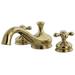 Kingston Brass Heritage Double Handle Deck Mounted Roman Tub Faucet, Ceramic in Gray | Wayfair KS3331AX