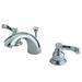 Elements of Design Royale Mini Widespread Bathroom Faucet w/ Retail Pop-Up Drain, Ceramic in Gray | 3.38 H in | Wayfair EB8951FL