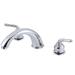 Kingston Brass Magellan Double Handle Deck Mounted Roman Tub Faucet Trim in Gray | Wayfair KC361