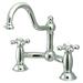 Kingston Brass Restoration Widespread Bathroom Sink Faucet w/ Brass Pop-up in Gray | 11.5 H in | Wayfair KS3911AX