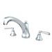 Kingston Brass Roman Double Handle Deck Mounted Roman Tub Faucet Trim, Ceramic in Gray | 8 H in | Wayfair KS4321HL