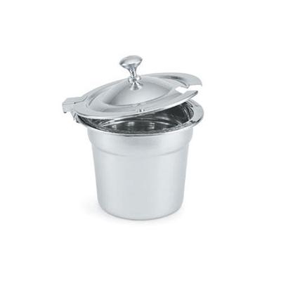 Vollrath Hinged Cover for 7-qt Decorative Soup Inset - Chrome Knob, Stainless