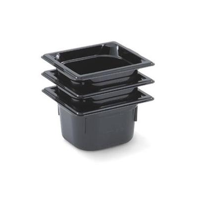 Vollrath Steam Table Pan - 1/6 Size, 4 Deep, High Temp, Black Plastic