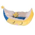 Panier Chat Forme lune Peluche L73xl41xH17 cm Panier Lune original pour chat