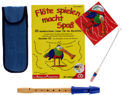 Streetlife Music Soprano Recorder Set Blue