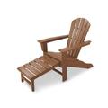 POLYWOOD® Palm Coast Ultimate Adirondack w/ Hideaway Ottoman in Brown | 37.5 H x 29.75 W x 33.5 D in | Wayfair HNA15TE