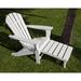 POLYWOOD® Palm Coast Ultimate Adirondack w/ Hideaway Ottoman in White | 37.5 H x 29.75 W x 33.5 D in | Wayfair HNA15WH