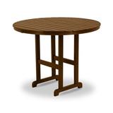 POLYWOOD® Round Farmhouse Counter Outdoor Table Plastic in Gray/Brown | 37 H x 48 W x 48 D in | Wayfair RRT248TE