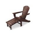 POLYWOOD® Palm Coast Ultimate Adirondack w/ Hideaway Ottoman | 37.5 H x 29.75 W x 33.5 D in | Wayfair HNA15MA