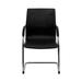 Flash Furniture Hercules Series Vinyl Side Chair with Chrome Sled Base, Black