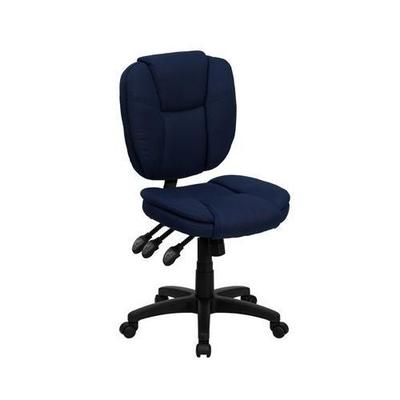Flash Furniture Mid-Back Multi-Functional Ergonomic Task Chair, Navy Blue