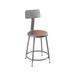 National Public Seating 6230HB 31.38.5" Adj. Stool with Hardboard Seat and Metal Backrest